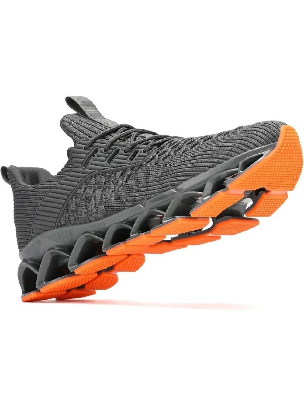 Men's Dark Gray Comfort Non Slip Tennis Athletic Trainer Slip on Sneaker Shoes